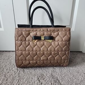 Betsey Johnson Black And Brown Lg Purse